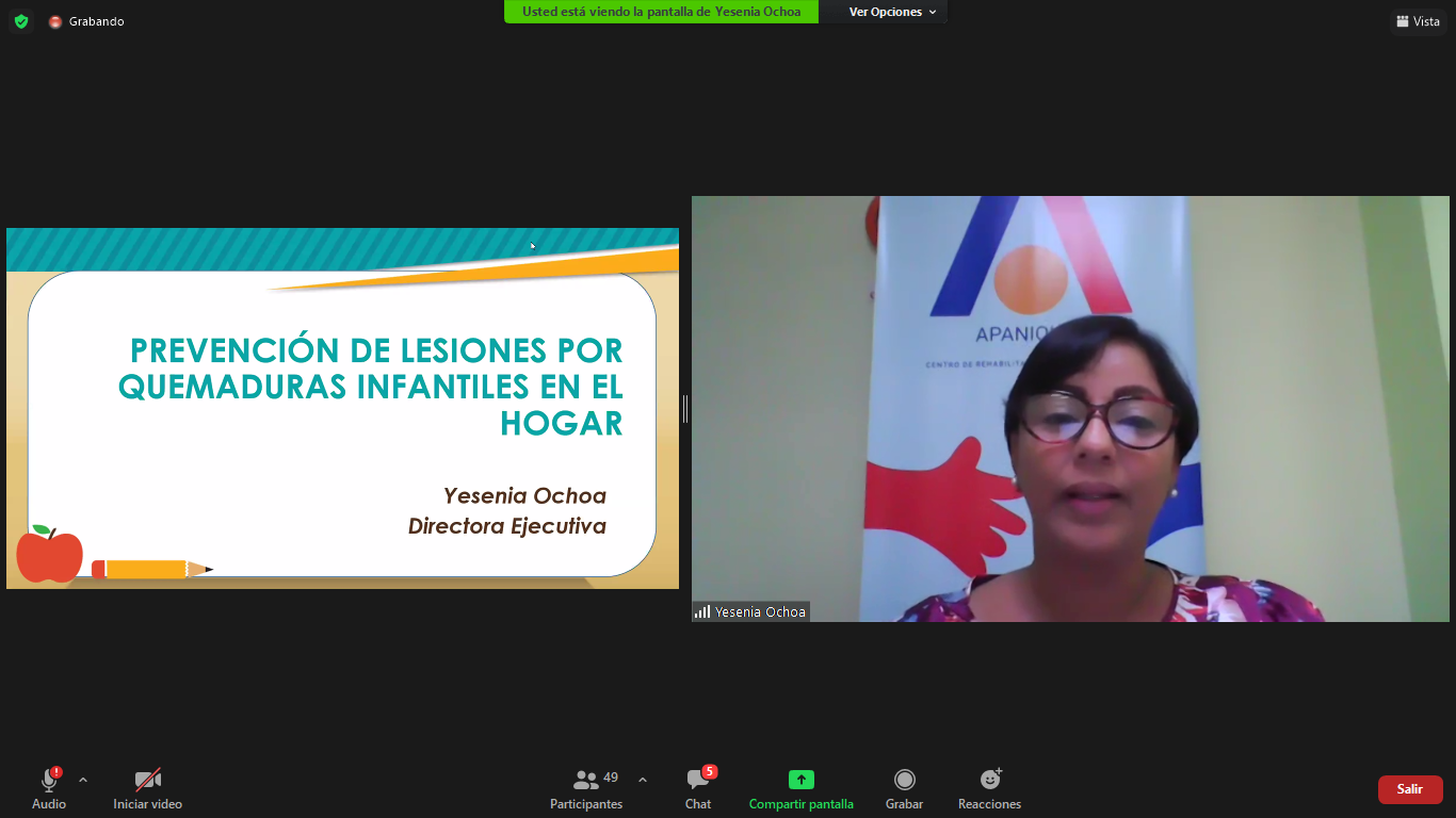 Padres son instruidos en prevención de lesiones por quemaduras infantiles