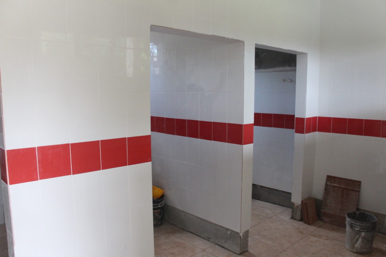Avanzan trabajos en los nuevos baños de Aguadulce