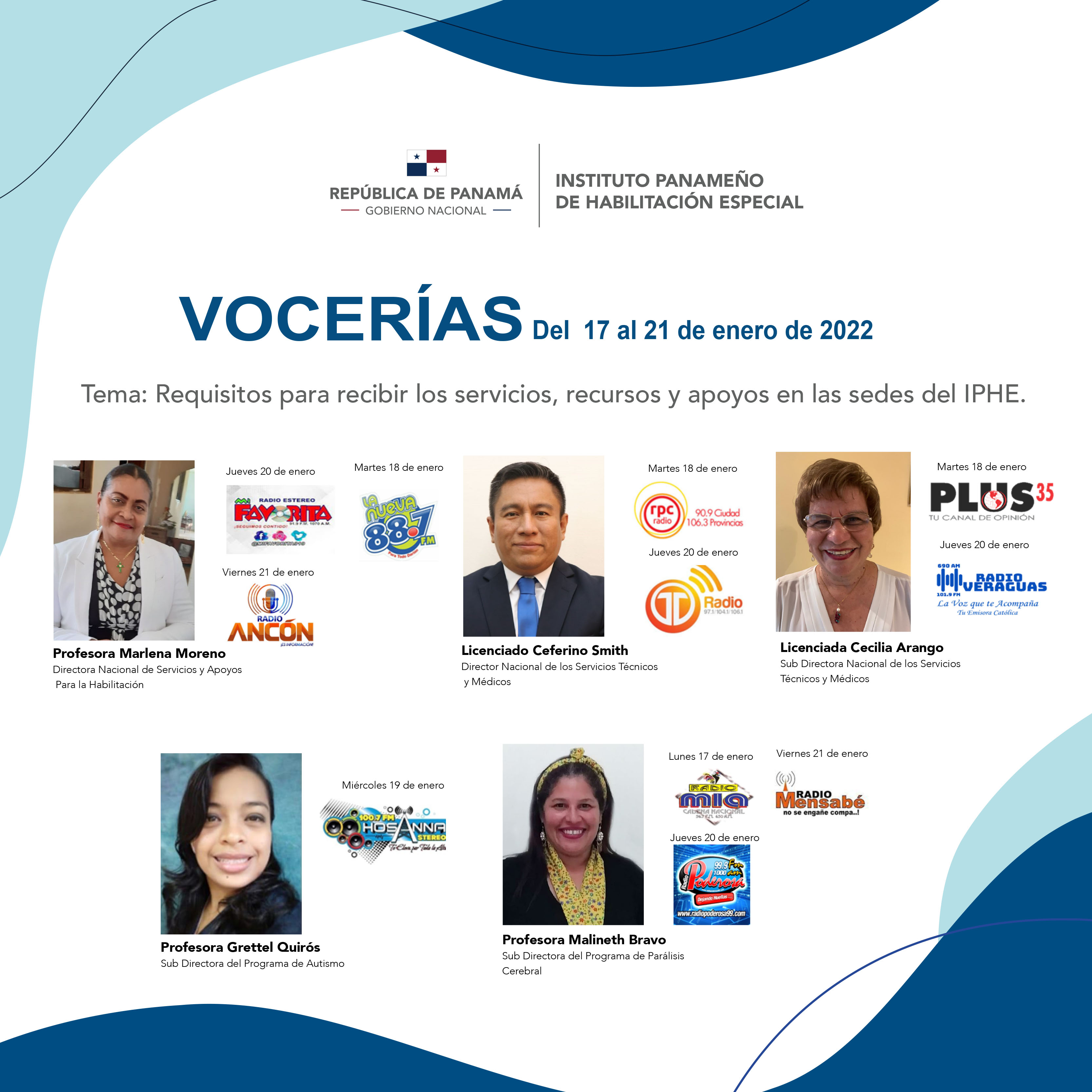 Vocerias  del 16 al 20 de enero de 2023.