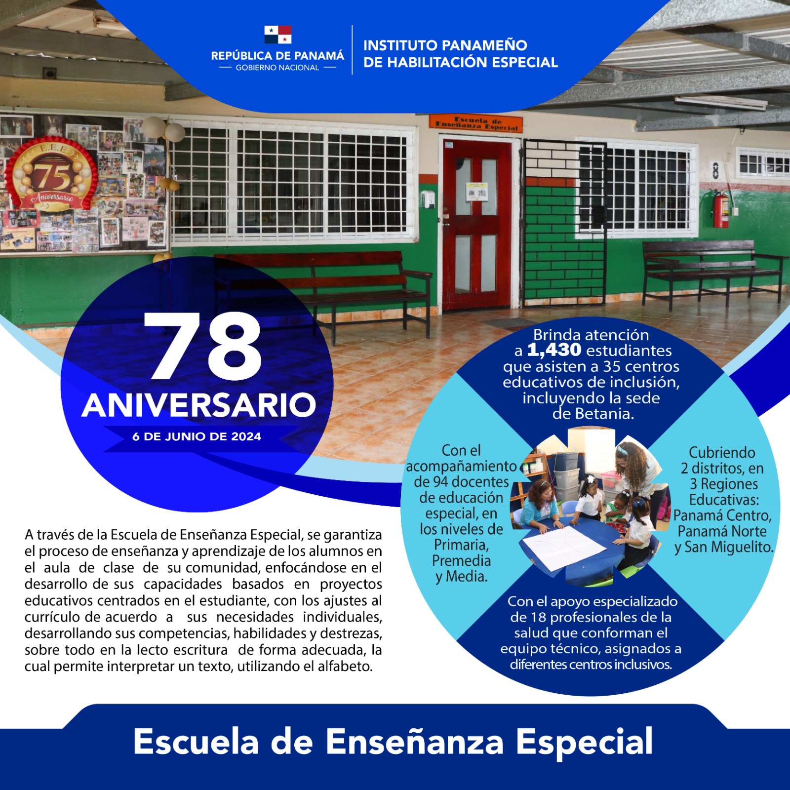 Aniversario 78°  de la Escuela de Enseñanza Especial